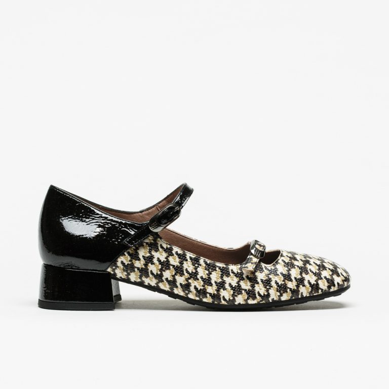 Hispanitas Lila Black Strappy Flat Shoes HV264773