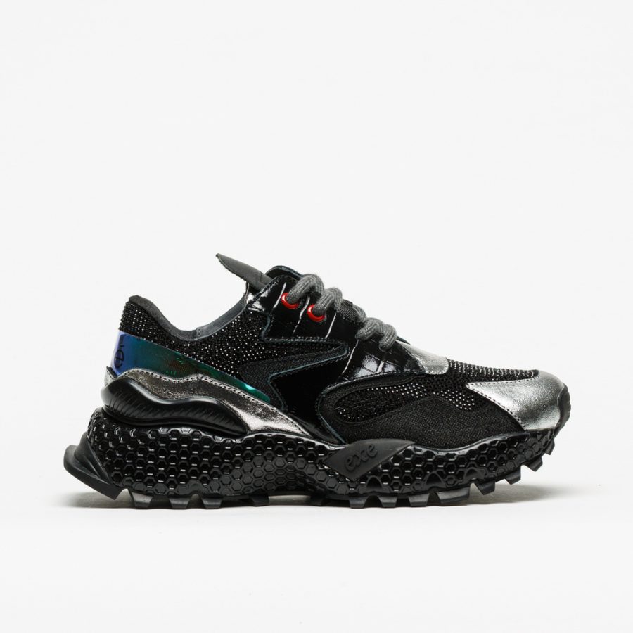 Sapatilha Exé 3020-8 Black Silver