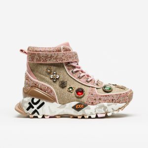 Sapatilha Exé SY24-7 Taupe/Pink