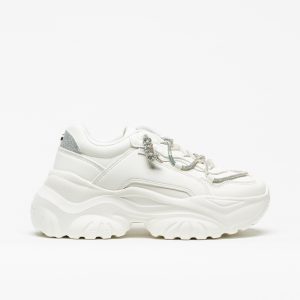 Sapatilha Buffalo Bliss Shine White Silver