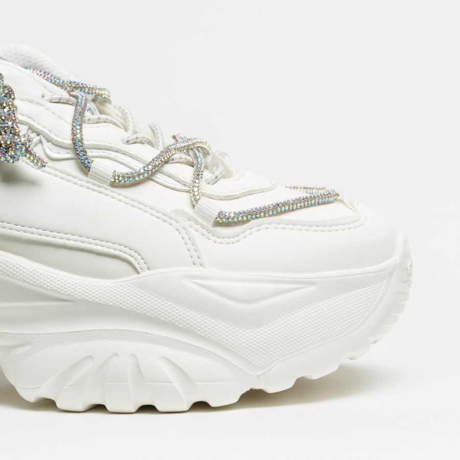 Sapatilha Buffalo Bliss Shine White Silver - Image 6