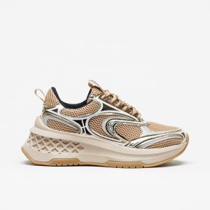Sapatilha Emanuelle Vee Arcade All Gold Beige