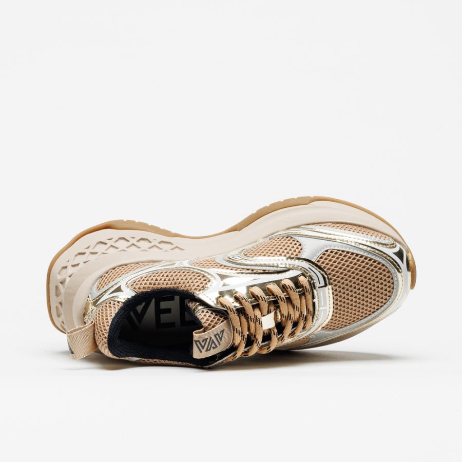 Sapatilha Emanuelle Vee Arcade All Gold Beige - Image 4
