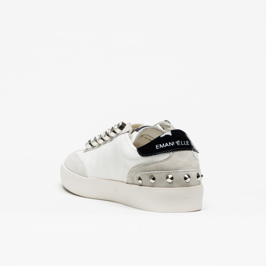 Sapatilha Emanuelle Vee Olivia P003 White Black - Image 3