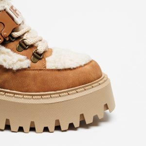 Bota Buffalo Aspen Com Mid Warm Beige Cognac - Image 6