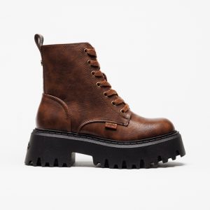 Bota Buffalo Aspen Lace Up Mid Brown