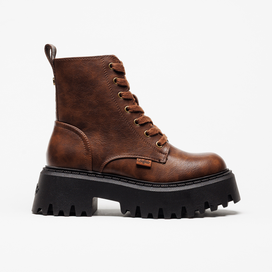 Bota Buffalo Aspen Lace Up Mid Brown