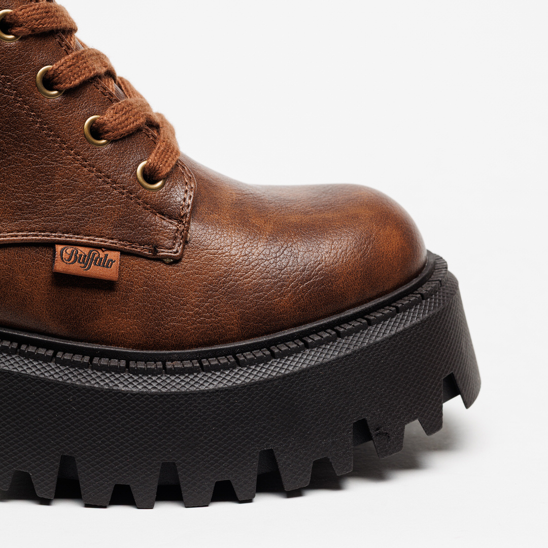 Bota Buffalo Aspen Lace Up Mid Brown - Image 6