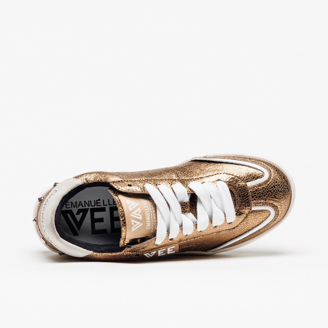 Sapatilha Emanuelle Vee Olivia All Sint Laminato Gold - Image 4