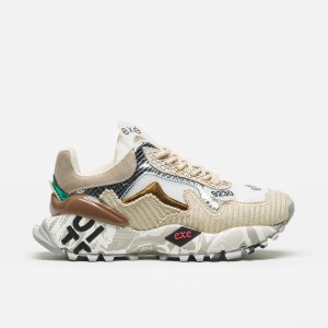 Sapatilha Exé 134-28 Beige Silver