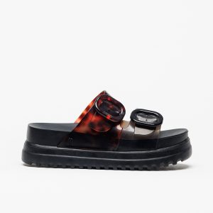 Chinelo Melissa Cozy Platform Preto