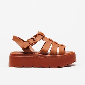 Chinelo Melissa Up Platform Castanho