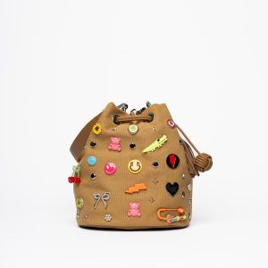 Mala Bucket Bag La Carrie Pins Taupe - Image 3