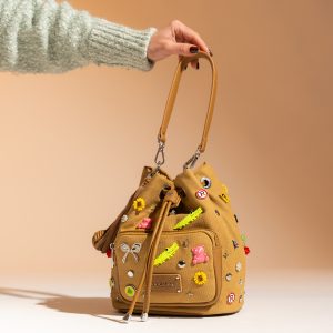 Mala Bucket Bag La Carrie Pins Taupe - Image 4