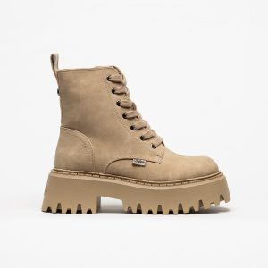 Bota Buffalo Aspen Lace Up Mid Warm Cream