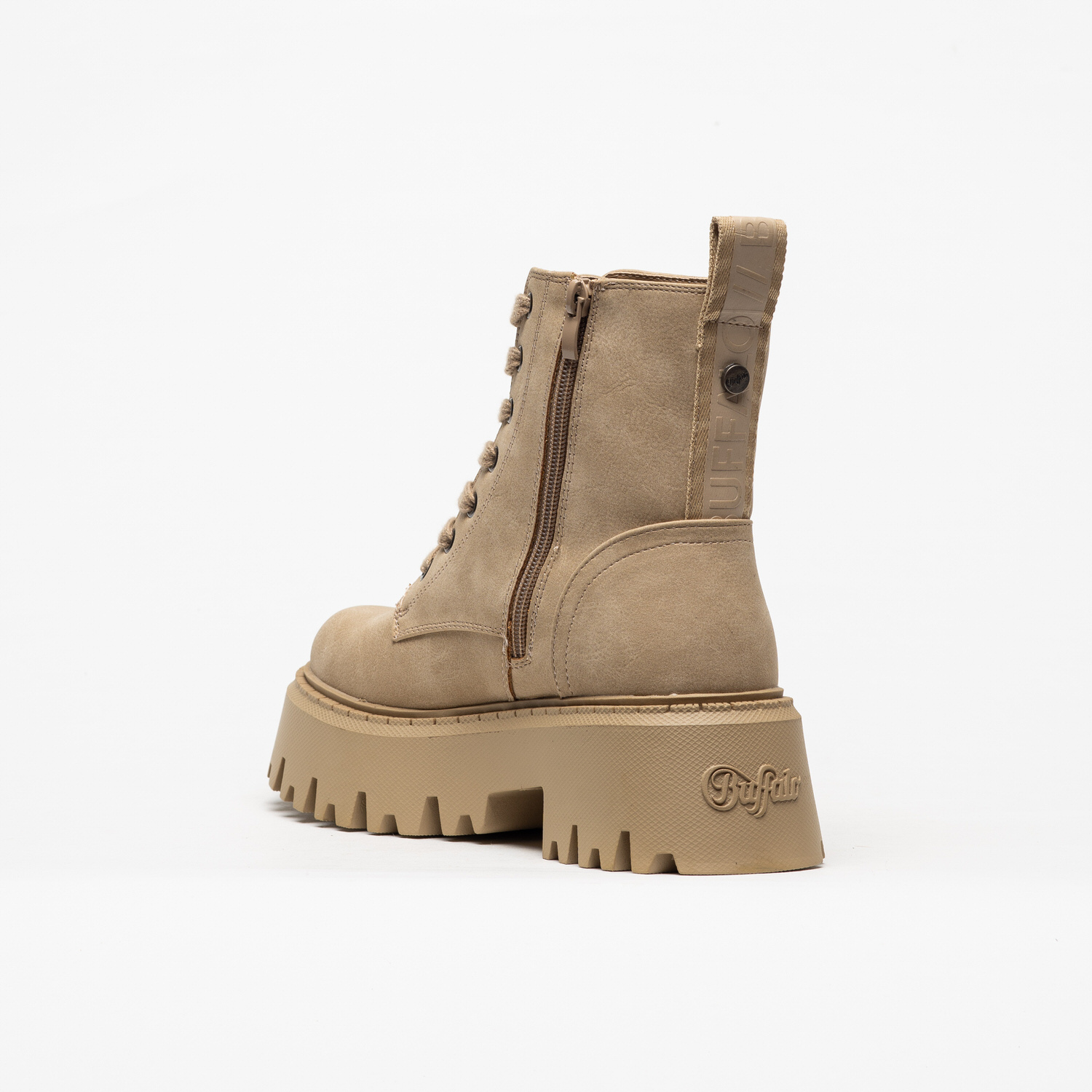 Bota Buffalo Aspen Lace Up Mid Warm Cream - Image 3