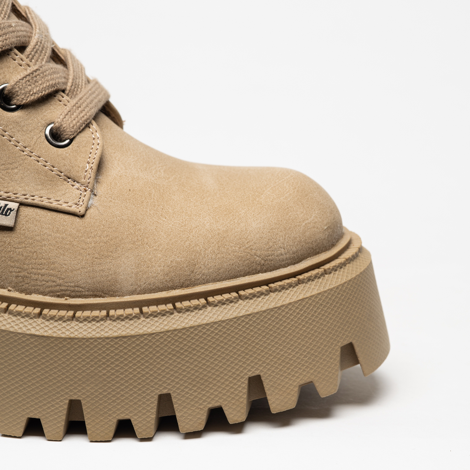 Bota Buffalo Aspen Lace Up Mid Warm Cream - Image 6
