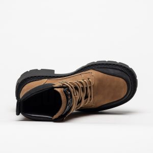 Bota Buffalo Jack Lace Up Mid Beige - Image 4