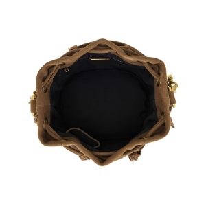 Mala La Carrie Apallosa Bucket Suede Cuoio - Image 4
